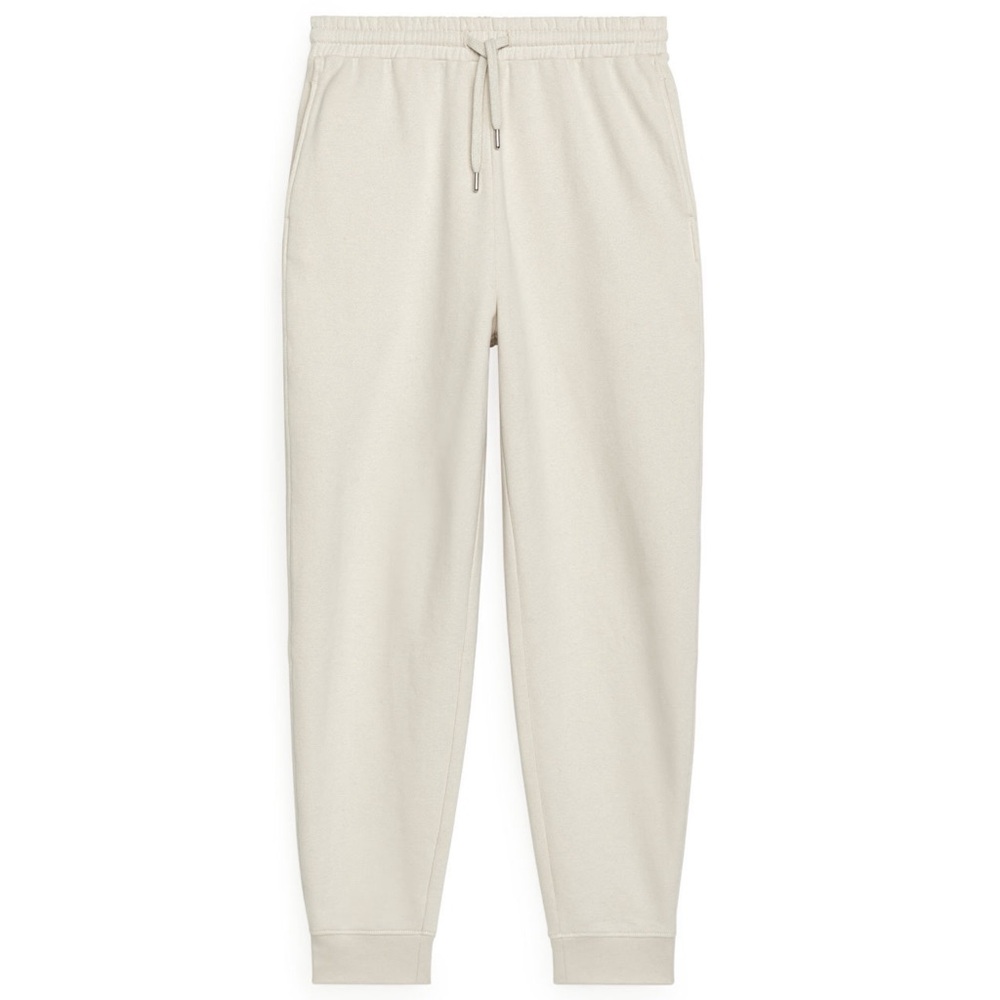 Arket Womens French Terry Sweatpants Joggers Womens Size Small Light Beige Pants
